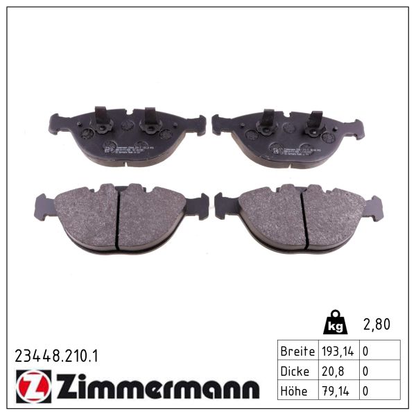 Zimmermann 23448.210.1 Bremsbelagsatz für Scheibenbremse Bremsbelagsatz - Bild 4