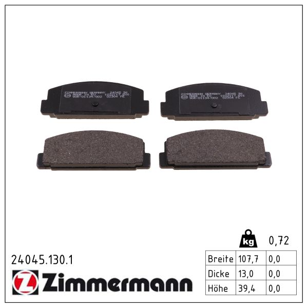 Zimmermann 24045.130.1 Bremsbelagsatz für Scheibenbremse Bremsbelagsatz - Bild 4