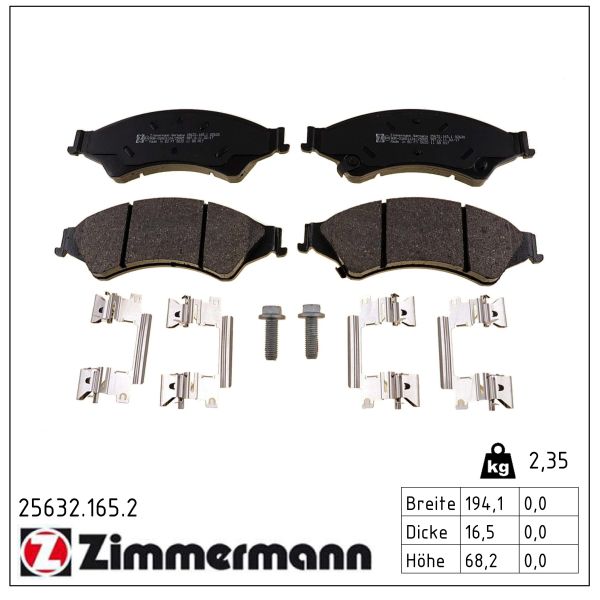 Zimmermann Bremsbelagsatz, Scheibenbremse [Hersteller-Nr. 25632.165.2] für Mazda, Ford, Ford Usa - Bild 3