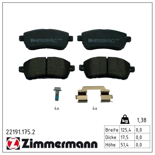 Zimmermann Bremsbel?Ge Vorne Ford Ka+ - Bild 3