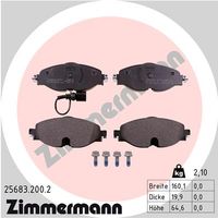ZIMMERMANN Bremsbelagsatz, Scheibenbremse, Art.-Nr. 25683.200.2